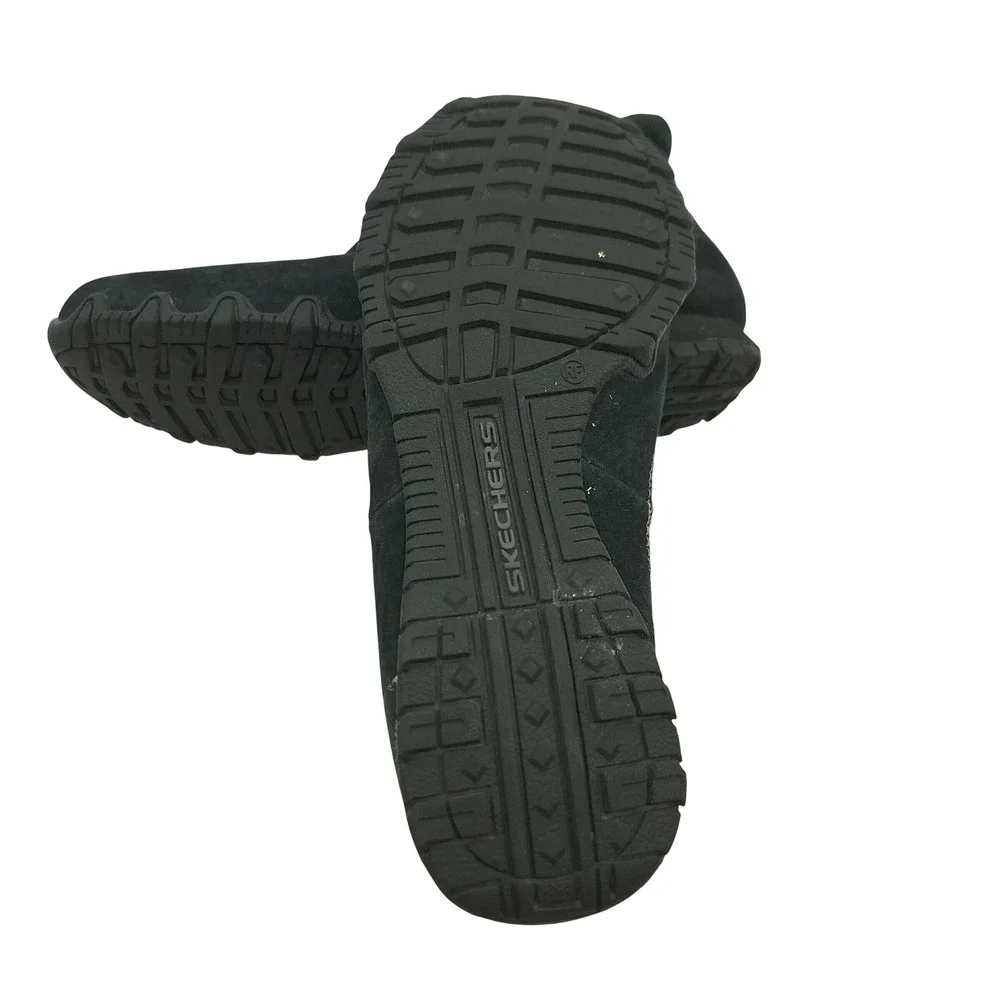 Skechers Relaxed Fit Black Suede Slip On Ankle Boots Memory Foam Women 9